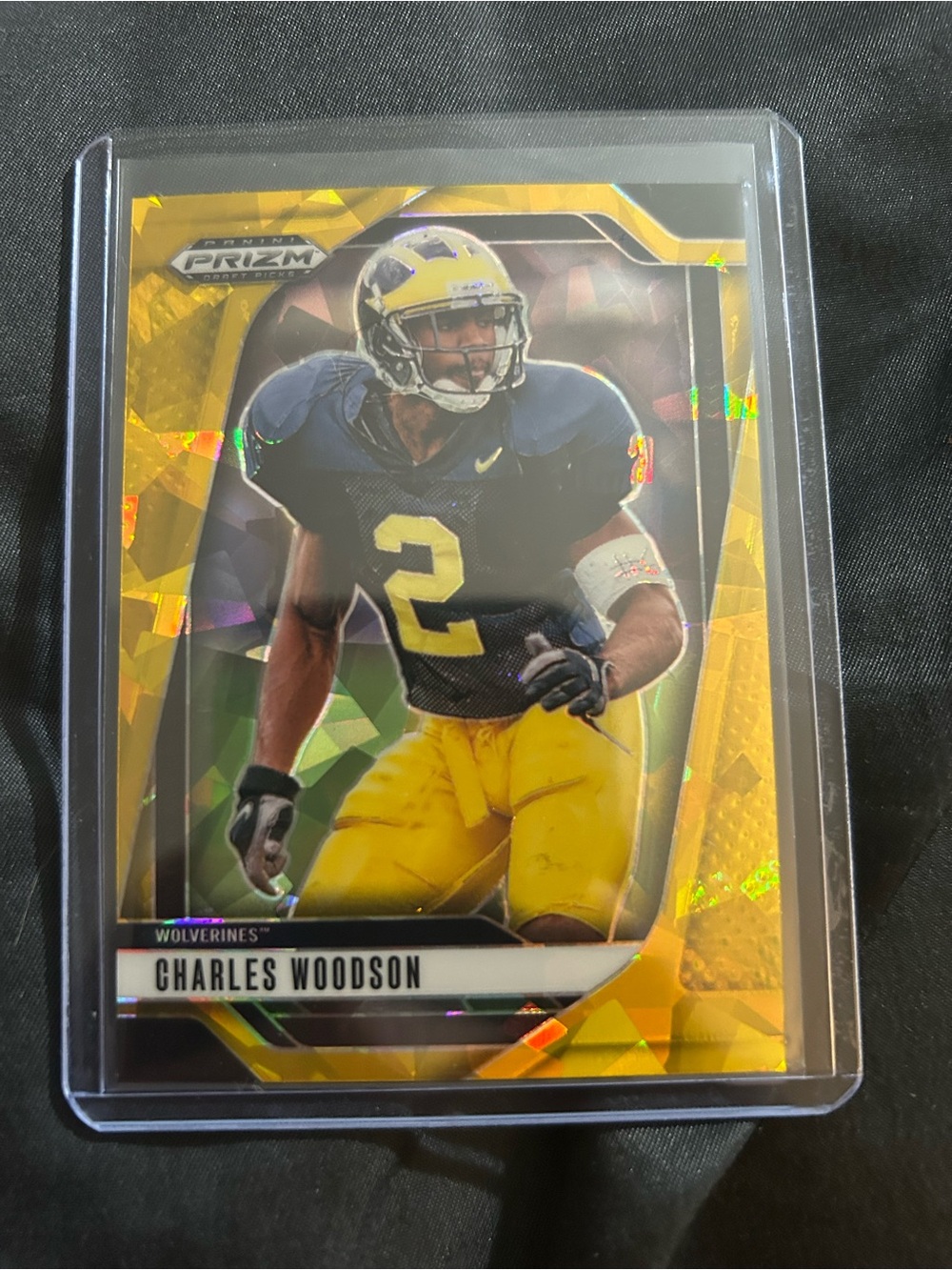 Panini Prizm Charles Woodson Gold and Black Football Card